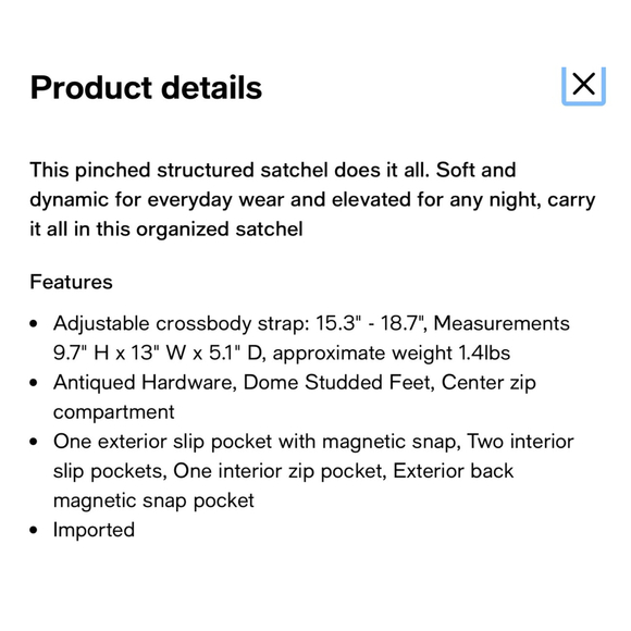 Women American Leather Co. Ada Triple Entry Satchel Smooth Stone Sold Out Color! - Picture 4 of 7
